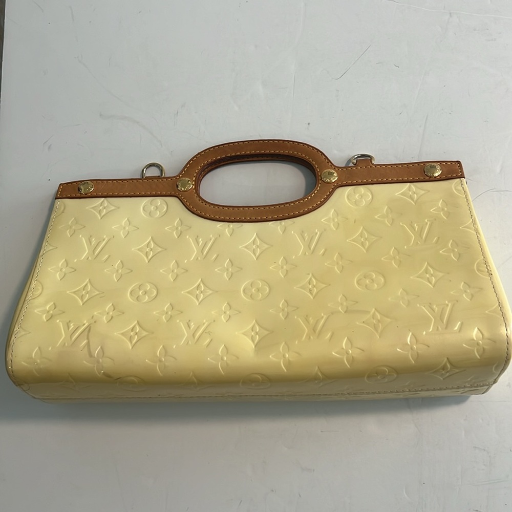Louis Vuitton monogram vernis Roxbury Drive yellow handbag LM0076 - Picture 7 of 14